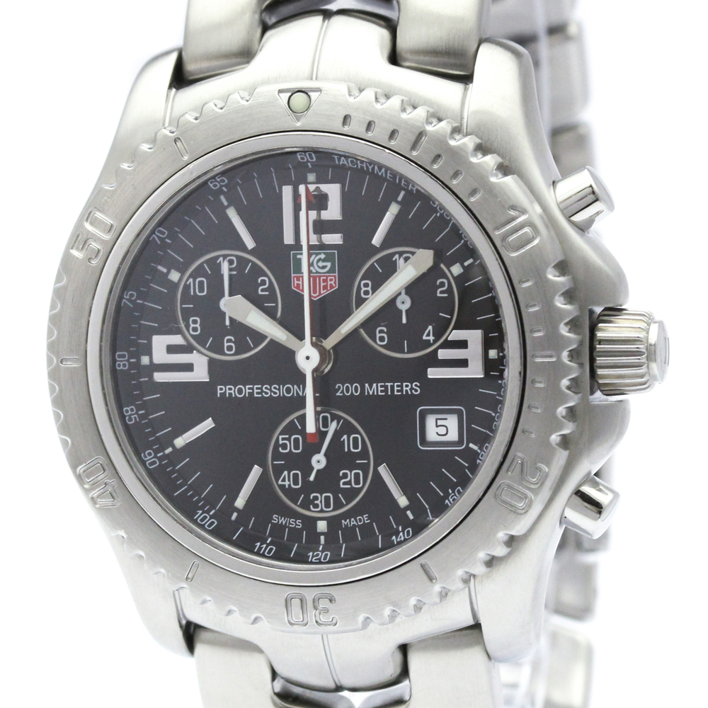 TAG HEUER Link Chronograph Jason Bourne Steel Watch CT1111 Polished